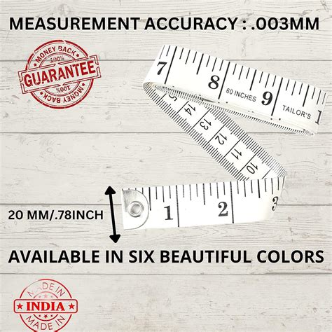 Soft Flexible Fiberglass Tape Measure for Body - Accurate Dual Scales ...