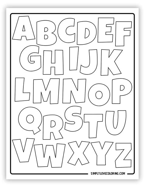 Free Outline Bubble Letters: Printable Templates - Printables for Everyone