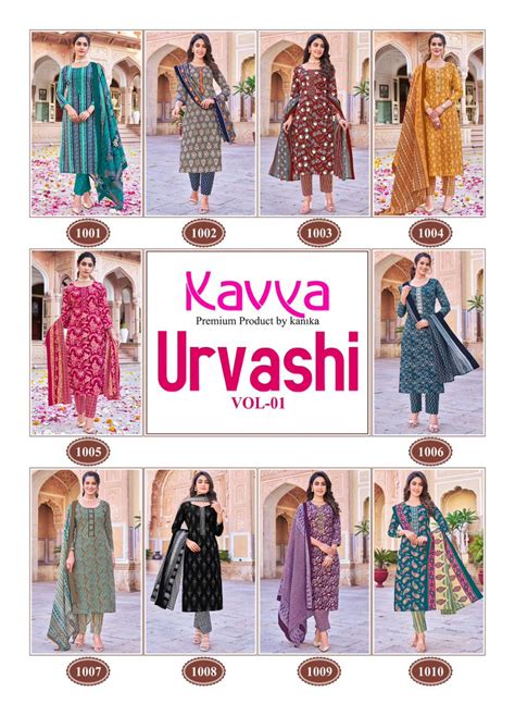 Urvashi Vol 1 Kavya Cotton Readymade Pant Style Suits Manufacturer Guj ...