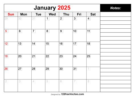 7 January 2025 Calendar | Free Vectors, Photos, Artwork Images ...