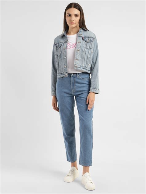 Women's Blue Loose Fit Mid Rise Mom Jeans – Levis India Store