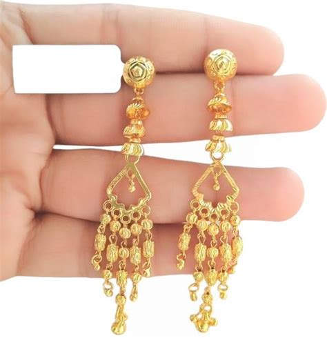 Sui Dhaga Gold Earrings - Buy Sui Dhaga Gold Earrings online at Best ...