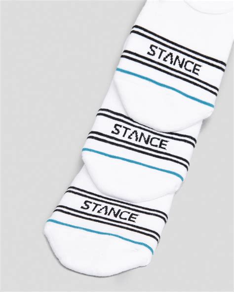 Shop Stance Basic No Show Socks 3 Pack In White - Fast Shipping & Easy ...
