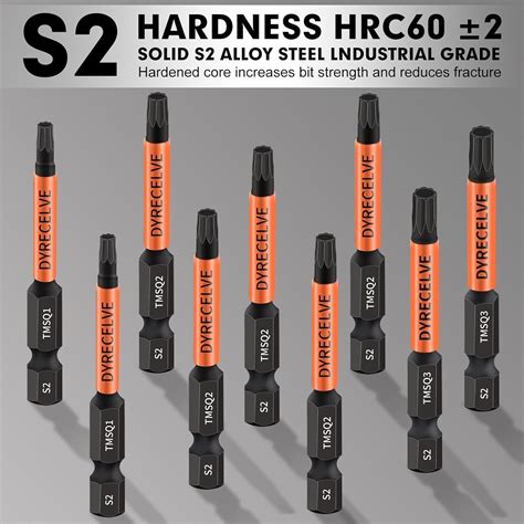 10-Pack 8 Point Star Bit - Professional 8 Point Torx Bit (Magnetic ...