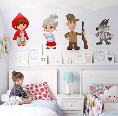 rawpockets 1 cm Wall Decals ' Little Red Riding Hood Story ' Wall ...