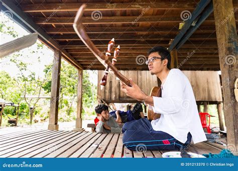 Image of a Khmer Rural Musician in the Countryside. Music in ...