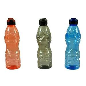 Shiv Shakti Plastic Water Bottle 1 LTR. Multi-Colour (Pack of 3) SS-03 ...