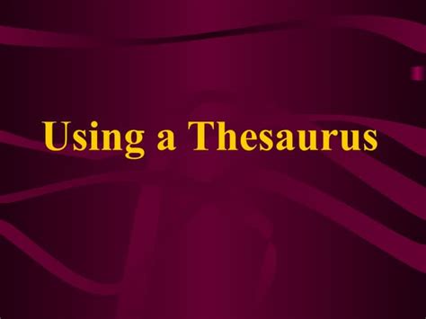 Image result for BBC Using a Thesaurus