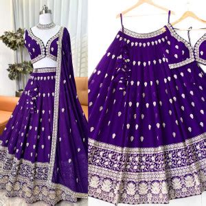 A To Z Cart Embroidered Semi Stitched Lehenga Choli - Buy A To Z Cart ...