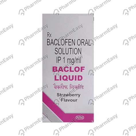 Buy Baclof 5 MG/5ML Oral Liquid (200) Online & Save Up to 24% at PharmEasy