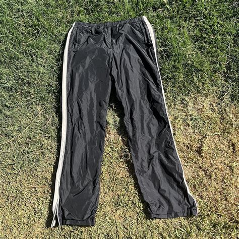 Old Navy Track Pants Black track pants with Georgia... - Depop