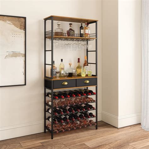 Amazon.com: VFY Wine Rack Freestanding Floor with Cello-Shaped, 32 ...