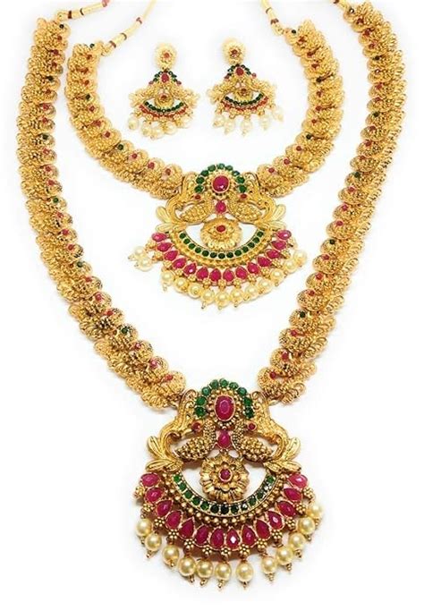 Buy Nagneshi Art Gold Plated Traditional Matt Finish antiuque Combo ...