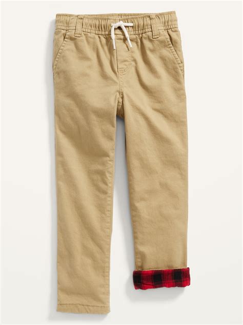 Relaxed Functional Drawstring Flannel-Lined Pants for Toddler Boys ...