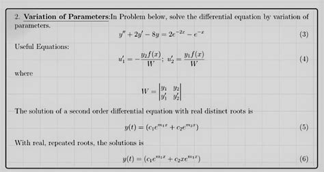 Variation of Parameters Diff.equations 的图像结果
