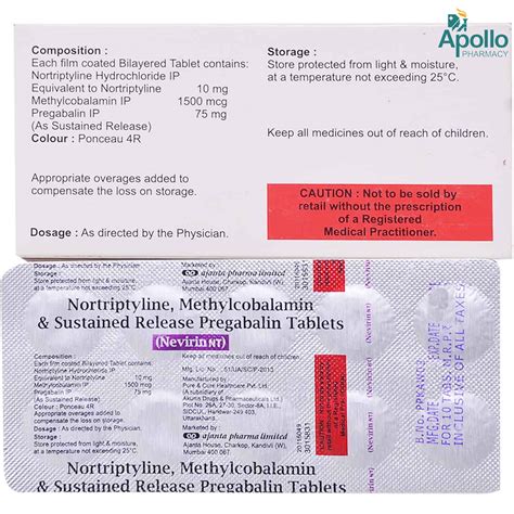 Nevirin Nt 75mg Tablet 10's Price, Uses, Side Effects, Composition ...