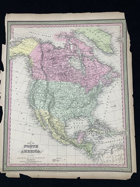 1850 Map Of North America Thomas Cowperthwait & Company | #20195300