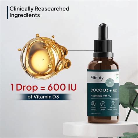 Best Cholecalciferol Vitamin D3 Drops with K2 in India