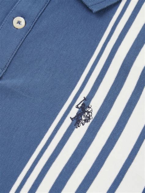 Buy U.S. Polo Assn. Blue Mens Vertical Stripe Polo Shirt from Next India