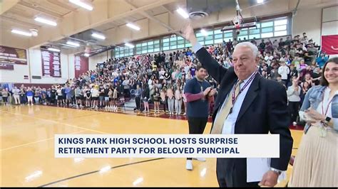 Kings Park High School principal honored at surprise retirement party