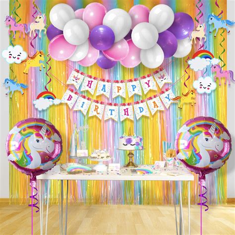 Party Propz Unicorn Birthday Decorations Kit for Girls - 44 Pcs, Theme ...