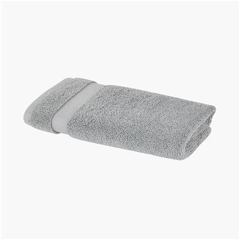 Buy PORTICO Cloud Grey Textured Cotton Hand Towel - 40x60cm - Set of 2 ...
