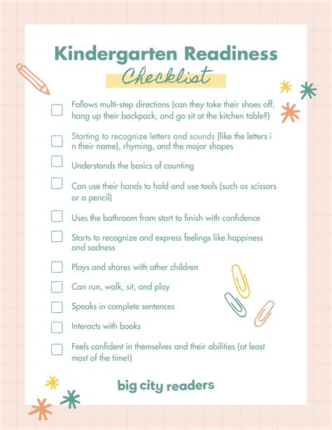 Kindergarten Readiness Checklist: Is Your Child Ready for Their First ...
