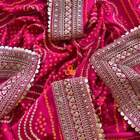 Bridal Pink Kareena Royale Bandhani Silk Dupatta – anokherang