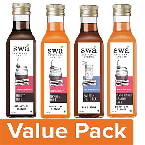 Buy Swa Artisanal Syrups White Rum Cocktail Mixers - 100% Natural ...