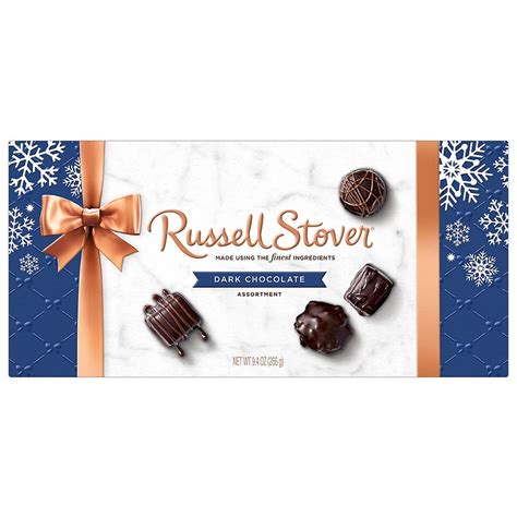 Russell Stover Christmas Dark Chocolate Assortment Gift Box Dark ...