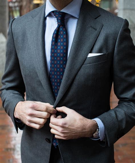 Royal Blue Tie With Grey Suit