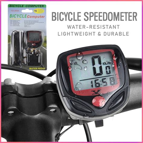 Bicycle Speedometer LCD Odometer Waterproof Kelajuan Basikal Bicycle ...