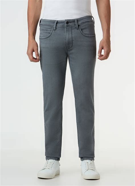 Men Grey Mid Rise Slim Fit Gymindigo Jeans | Pepe Jeans India