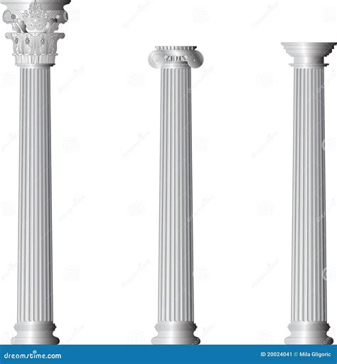 Corinthian Ionic Doric Columns Stock Vector - Illustration of doric ...