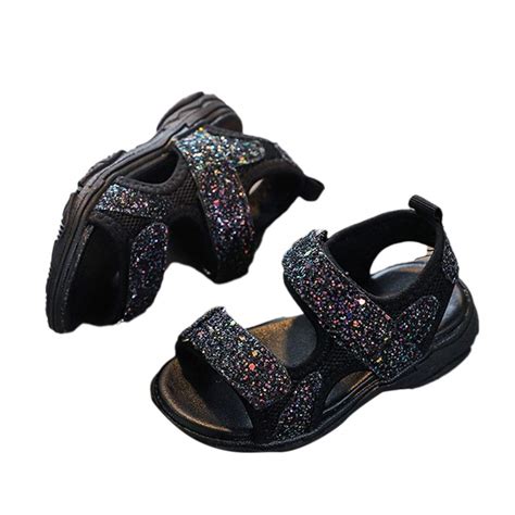 Hopscotch Girls Mesh Lovely Glittery Sandals in Black Color : Amazon.in ...