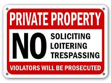 Buy No Trespassing No Soliciting Sign No Loitering Sign Home Property ...
