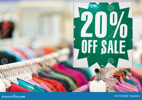 Tag with Text Showing Sale in Clothing Store. Stock Photo - Image of ...