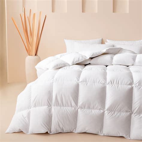 Amazon.com: Cosybay Queen Feather and Down Fiber Comforter, Ultra ...