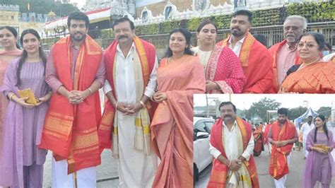 Star family at Tirupati: Jayaram’s temple visit draws attention online ...