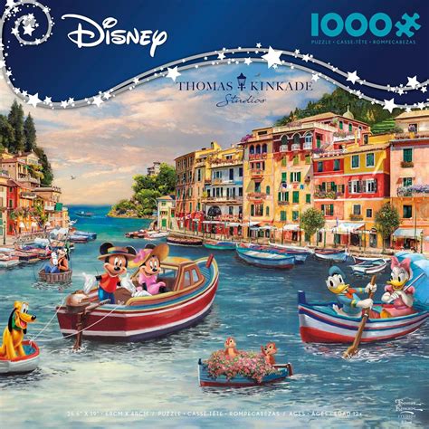 Ceaco - Thomas Kinkade - Disney - Mickey & Minnie in Italy - 1000 Piece ...