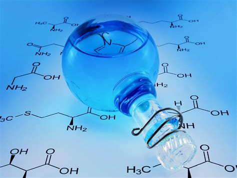 Blue Chemistry Bottle: An HD Wallpaper of Science and Technology