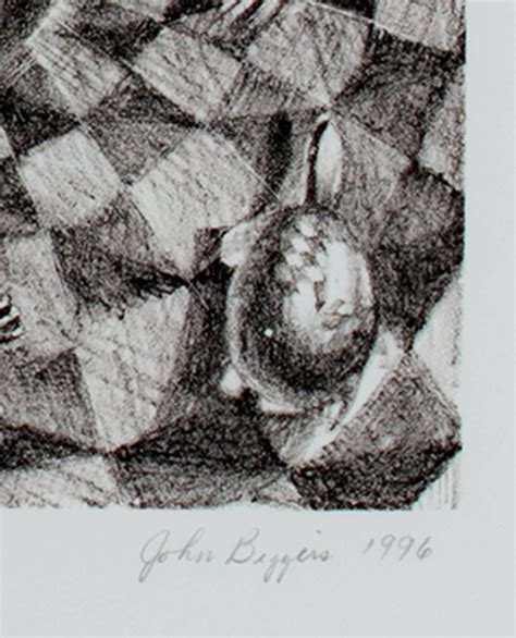 John Thomas Biggers - "...At Risk, " Original Black and White ...