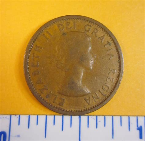 Canada 1964 1 Cent Copper One Canadian Penny ELIZABETH II #4