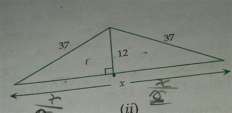 find the value of x in the following figure in Pythagoras format with ...