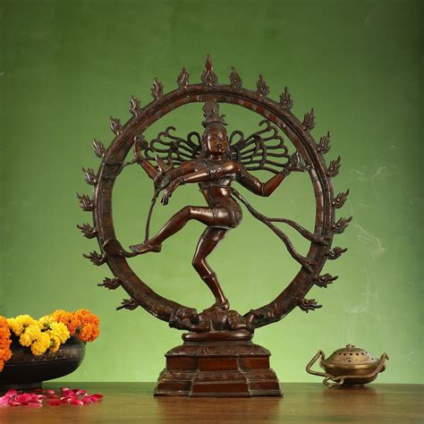 Buy Brass Superfine Nataraja Statue 25" Exclusive Antique - Budhshiv.com