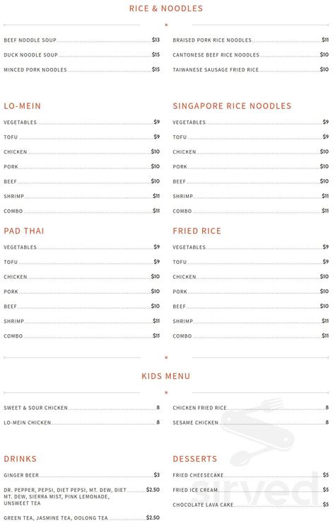 The Joy Luck-Highlands menu in Louisville, Kentucky, USA