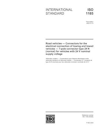 ISO 1185:2003, Road vehicles - Connectors for the electrical connection ...