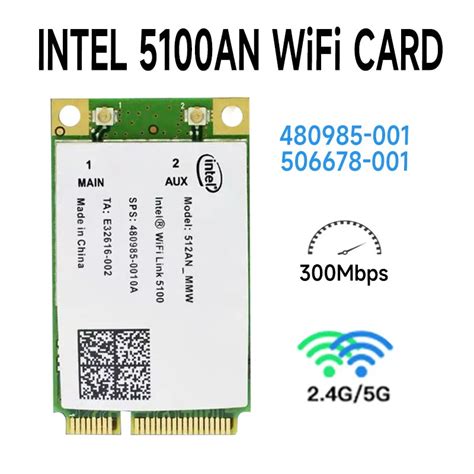 For Hp Intel 512an_mmw 5100 Agn 300mbps Wireless Wifi Link Mini Pci-e ...