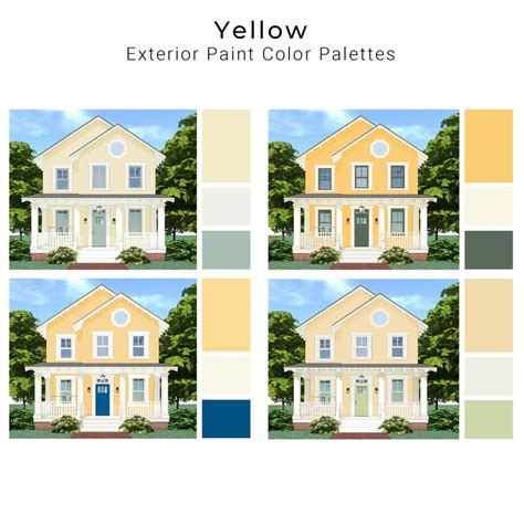 Yellow Exterior Paint Home Palettes | Yellow House Exterior Paint ...