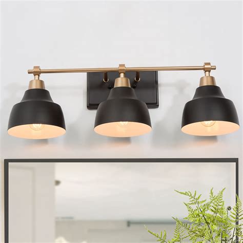 Ksana Bathroom Light Fixture 3 Light Black Bathroom Vanity Lights ...